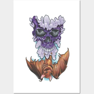 Purple Crystal Skull Posters and Art